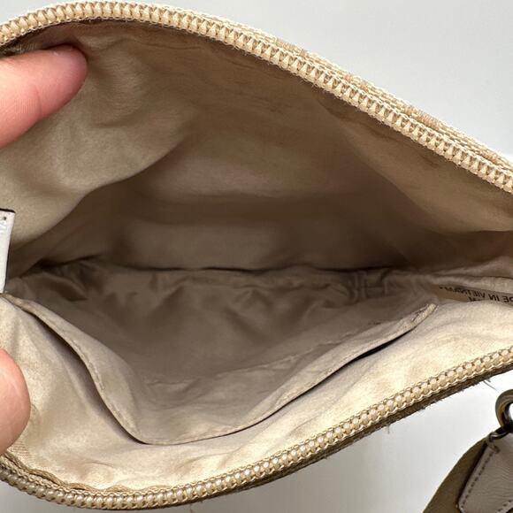 COACH Tan and Off White Signature Canvas Crossbody - Picture 11 of 12